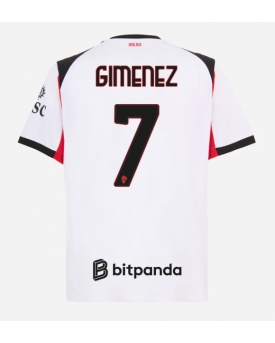 Billige Fotballdrakt AC Milan Santiago Gimenez #7 Replika Bortedrakt 2025-26 Kortermet Billige Fotballdrakt AC Milan Santiago Gimenez #7 Replika Bortedrakt 2025-26 Kortermet